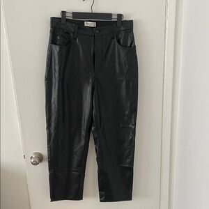 Black Faux Leather Pants